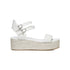 Sandali bianchi con doppio cinturino e zeppa bicolore 5 cm Lora Ferres, Donna, SKU w043000234, Immagine 0